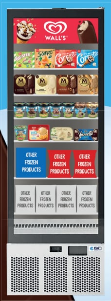 4 Shelves Upright Freezer